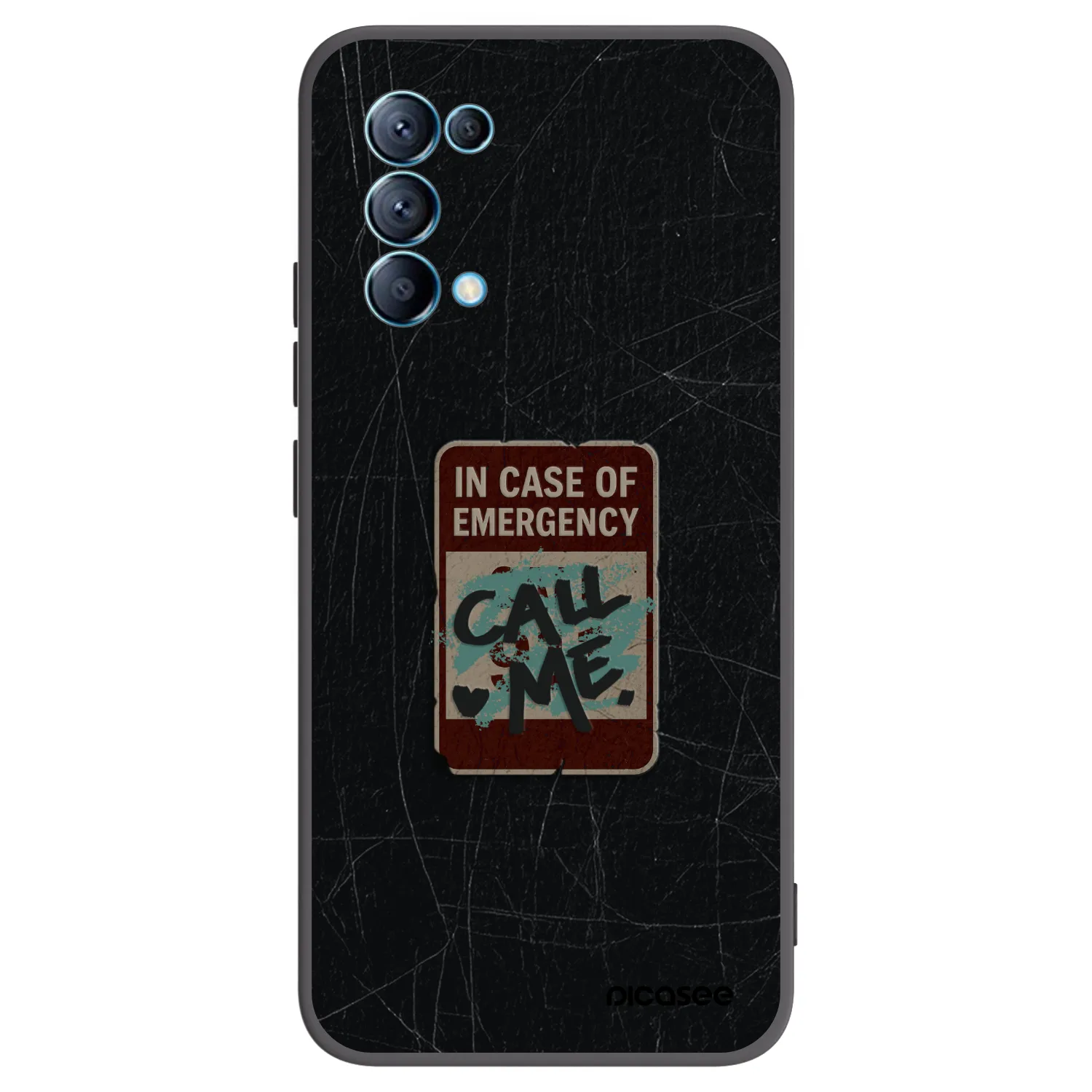 Picasee husă neagră din silicon pentru OPPO Reno 5 5G - EMERGENCY