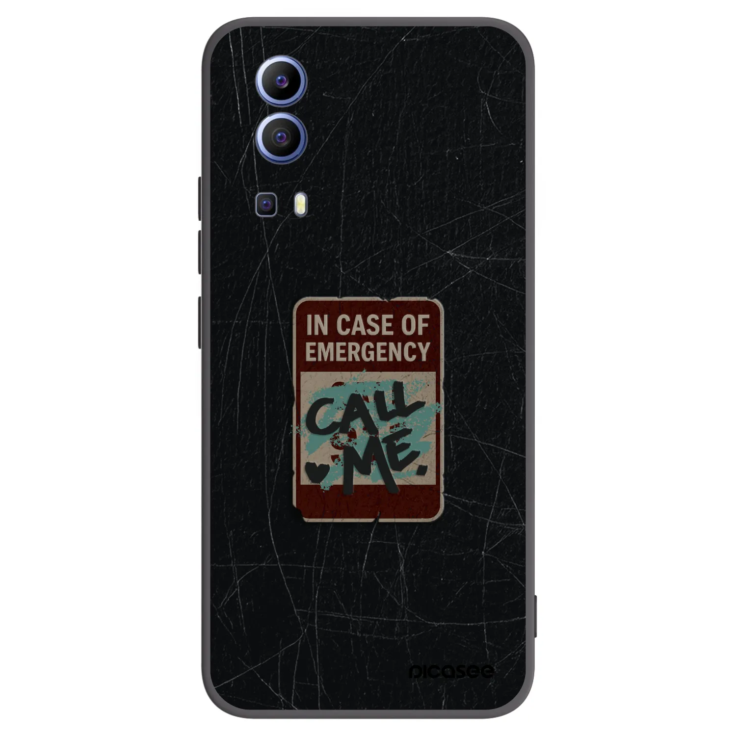 Picasee husă neagră din silicon pentru Vivo Y52 5G - EMERGENCY