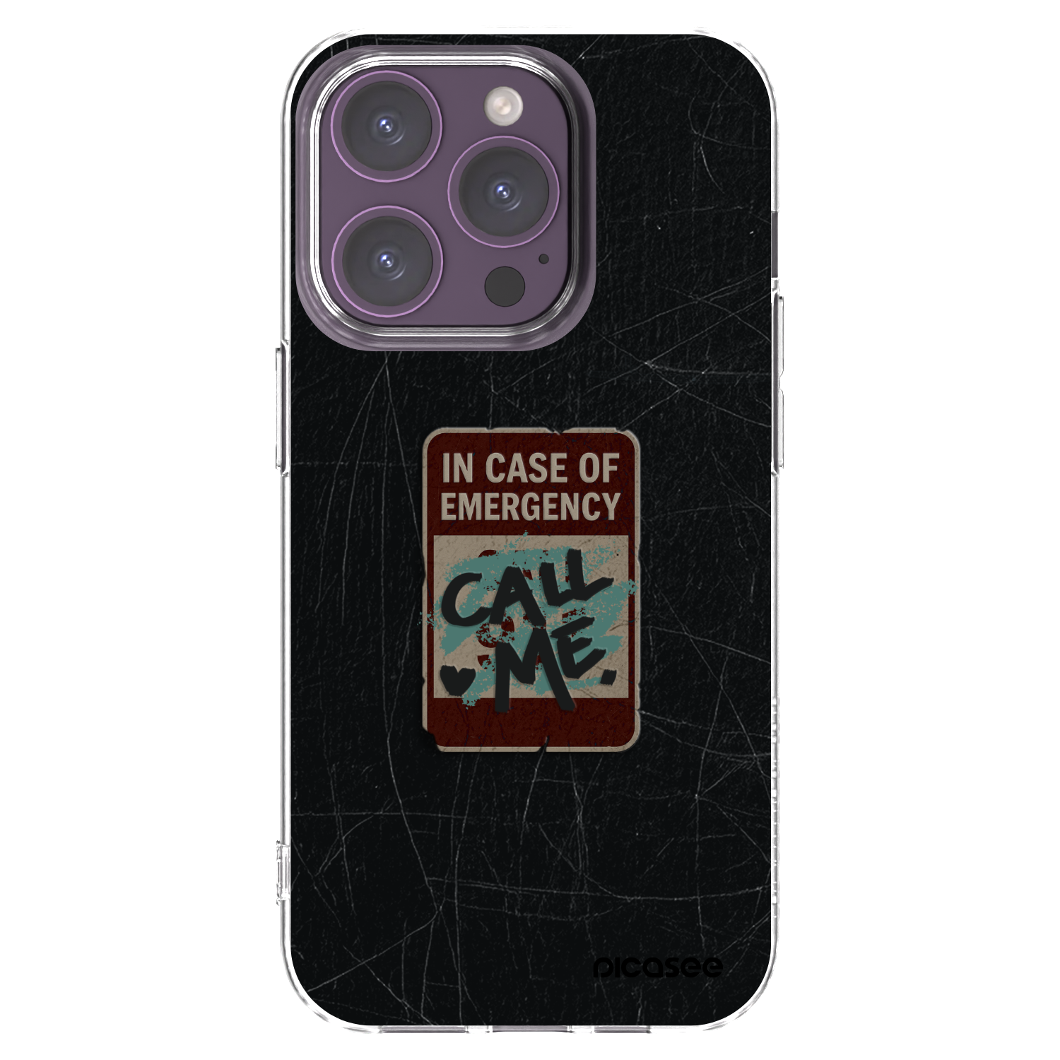 Picasee husă transparentă din silicon pentru Apple iPhone 14 Pro - EMERGENCY