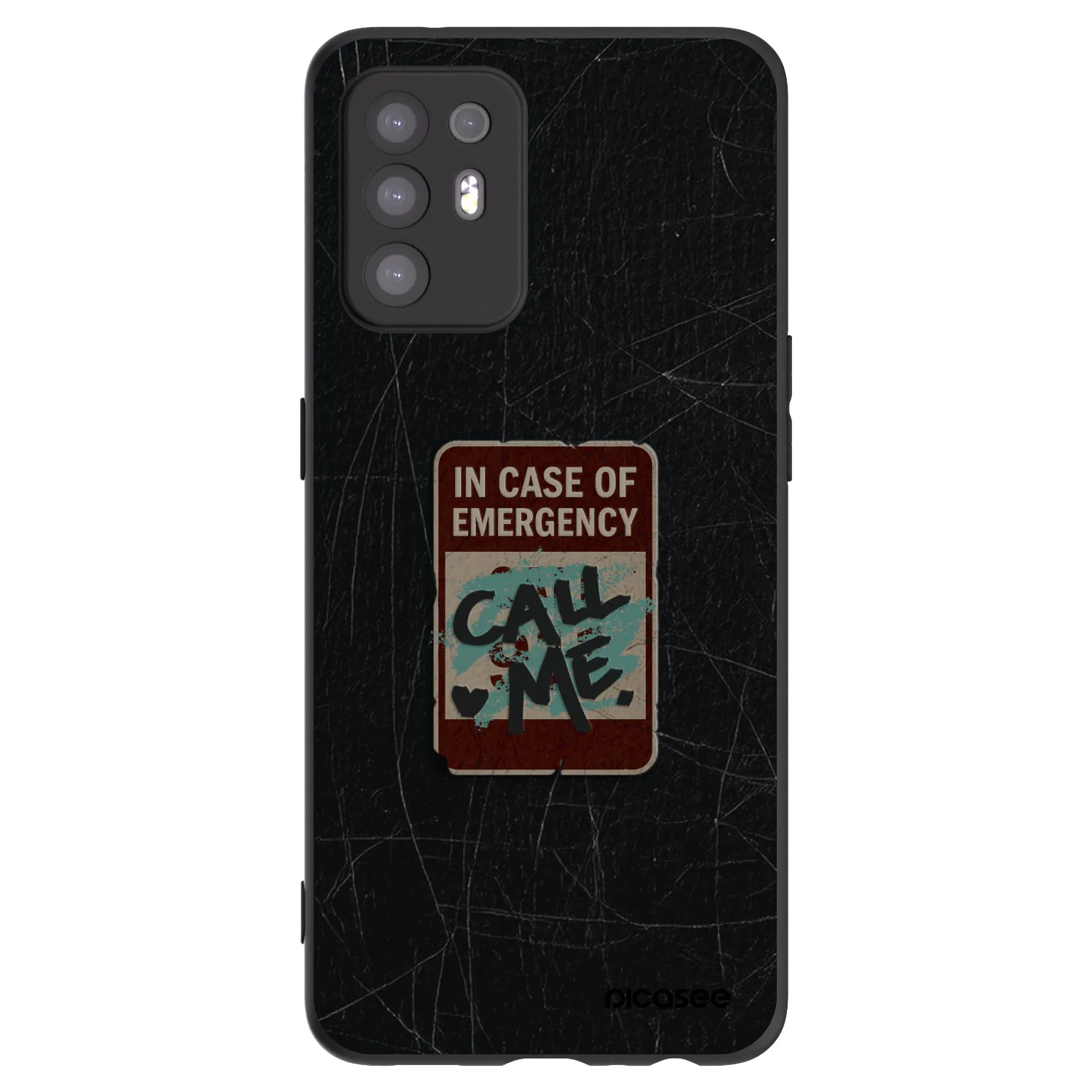 Picasee husă neagră din silicon pentru OPPO A94 5G - EMERGENCY