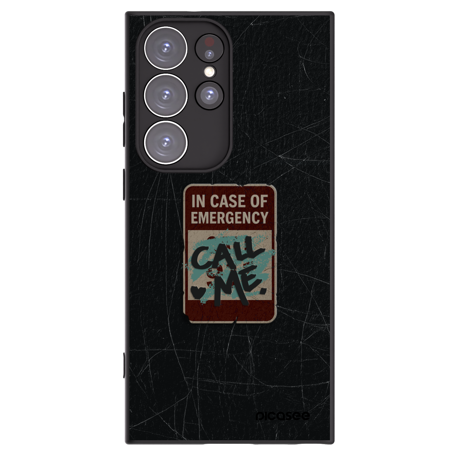 Picasee husă neagră din silicon pentru Samsung Galaxy S23 Ultra 5G - EMERGENCY