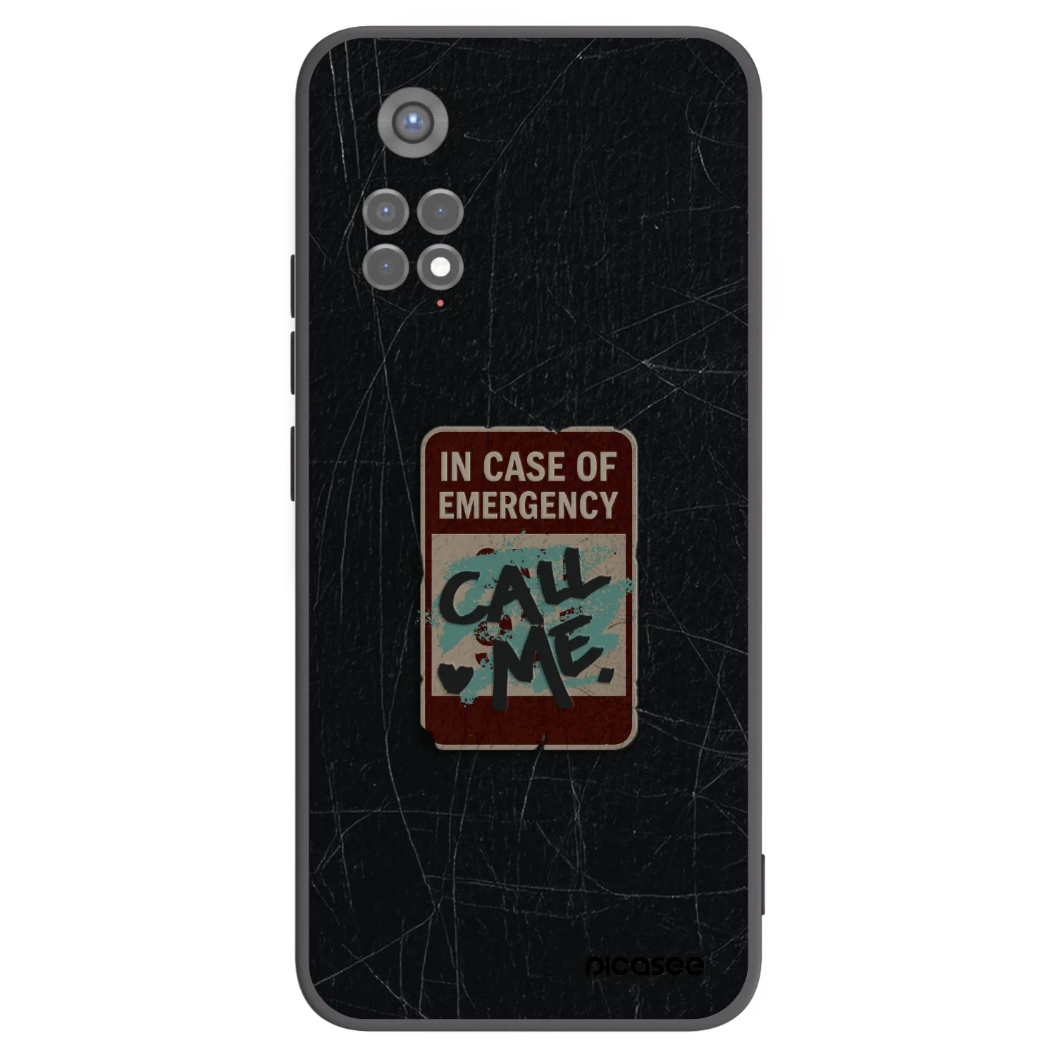 Picasee husă neagră din silicon pentru Xiaomi Redmi Note 11S 5G - EMERGENCY
