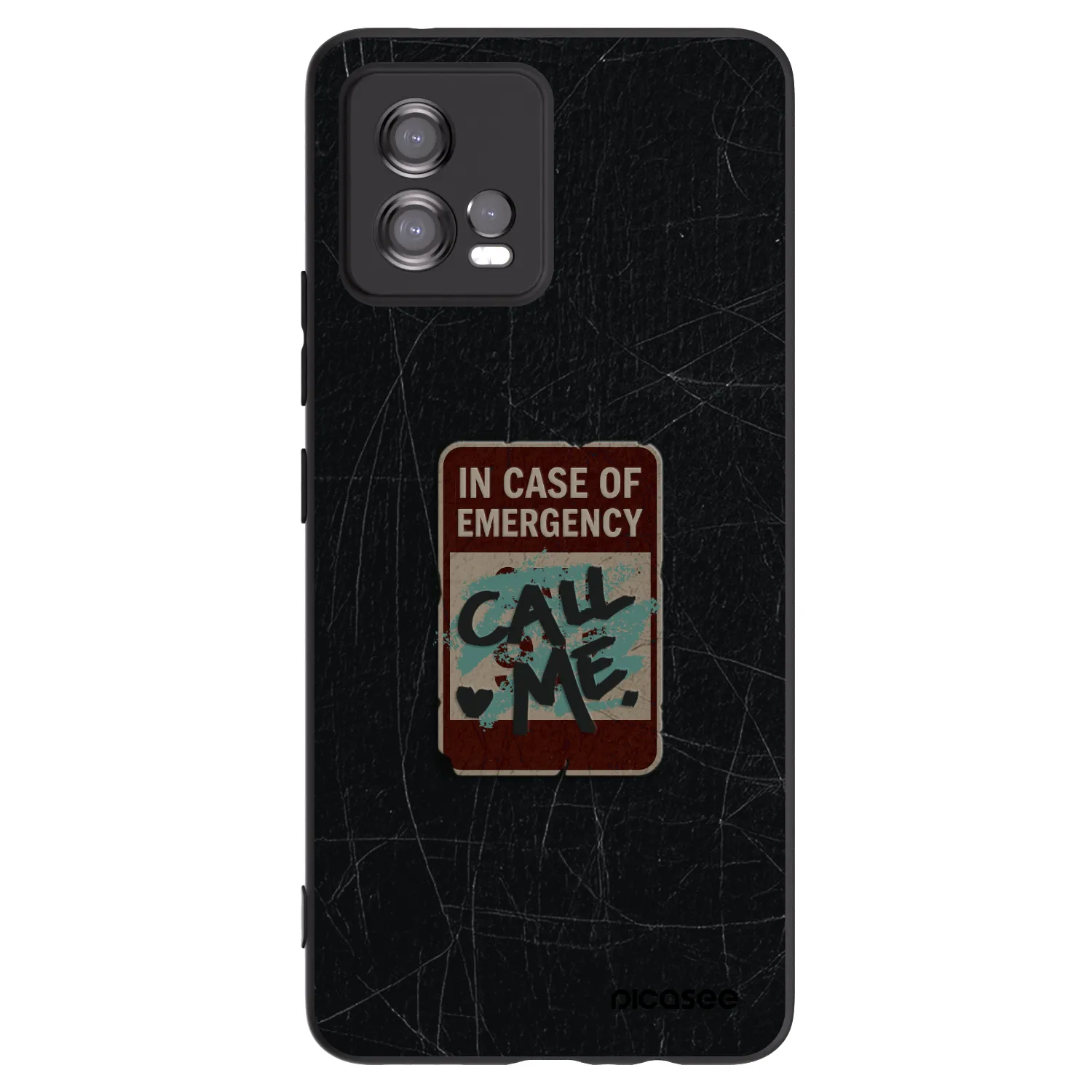 Picasee husă neagră din silicon pentru Motorola Moto G72 - EMERGENCY