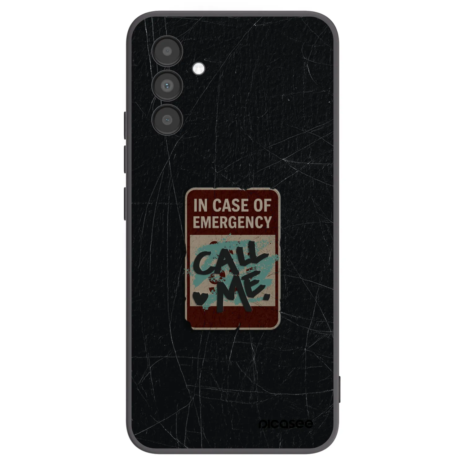 Picasee husă neagră din silicon pentru Samsung Galaxy A04s A047F - EMERGENCY