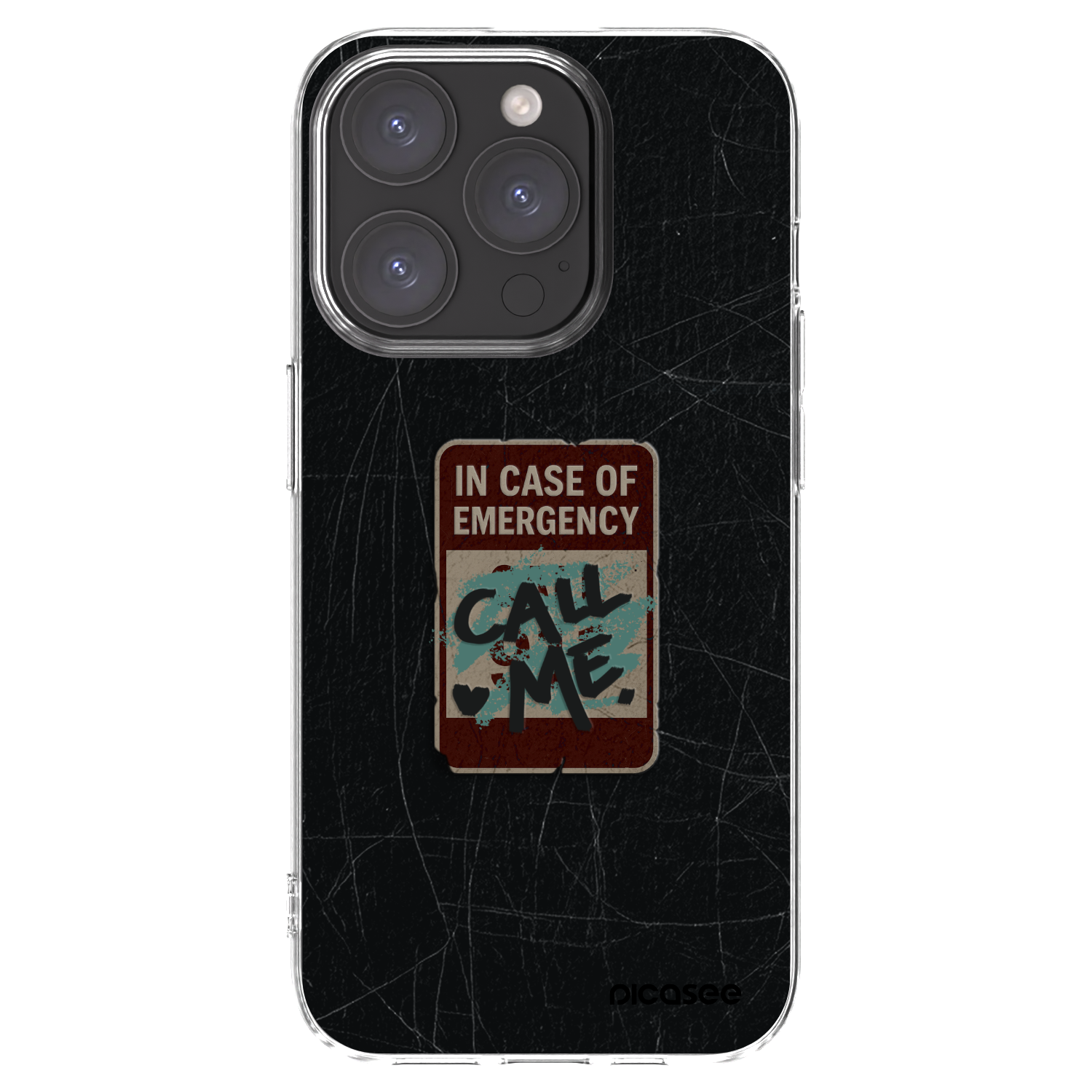 Picasee husă transparentă din silicon pentru Apple iPhone 15 Pro - EMERGENCY