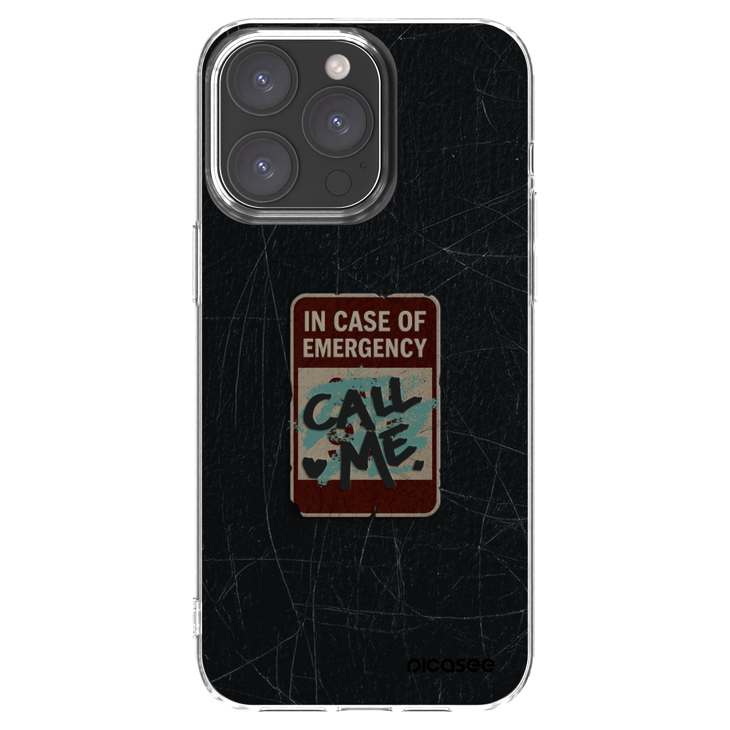 Picasee husă transparentă din silicon pentru Apple iPhone 15 Pro Max - EMERGENCY