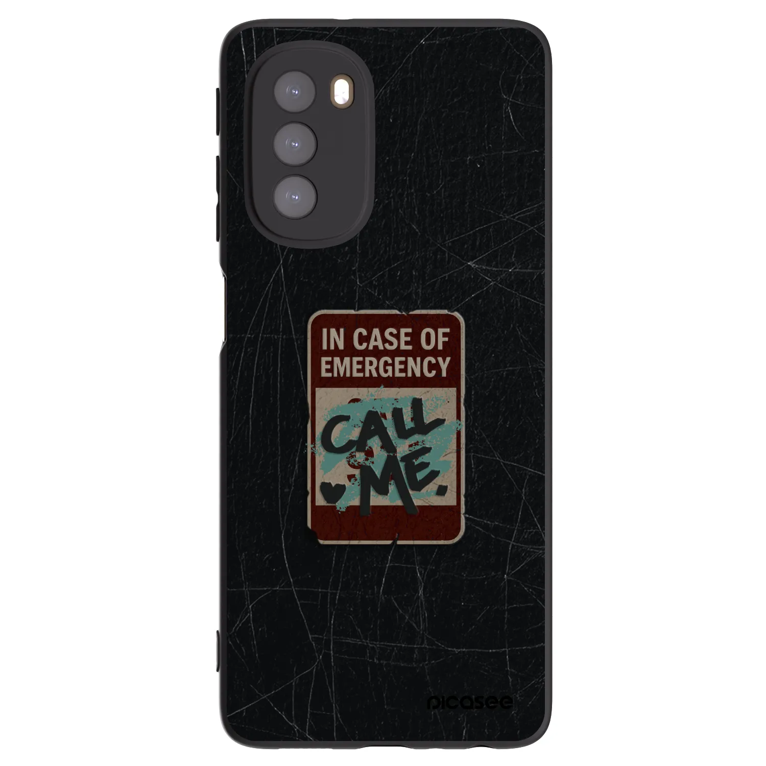 Picasee husă neagră din silicon pentru Motorola Moto G51 - EMERGENCY