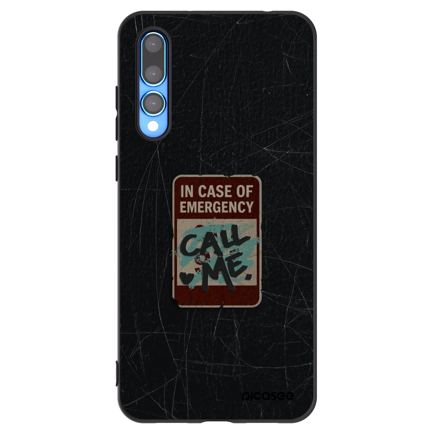 Picasee husă neagră din silicon pentru Huawei P20 Pro - EMERGENCY