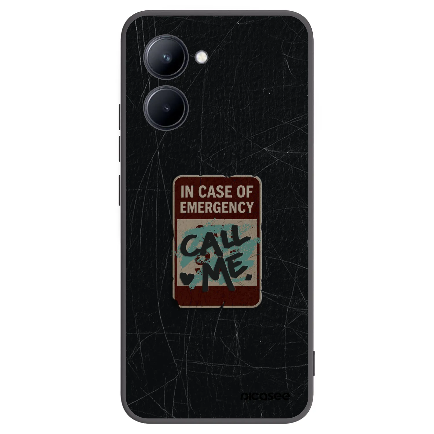 Picasee husă neagră din silicon pentru Realme C33 (2023) - EMERGENCY