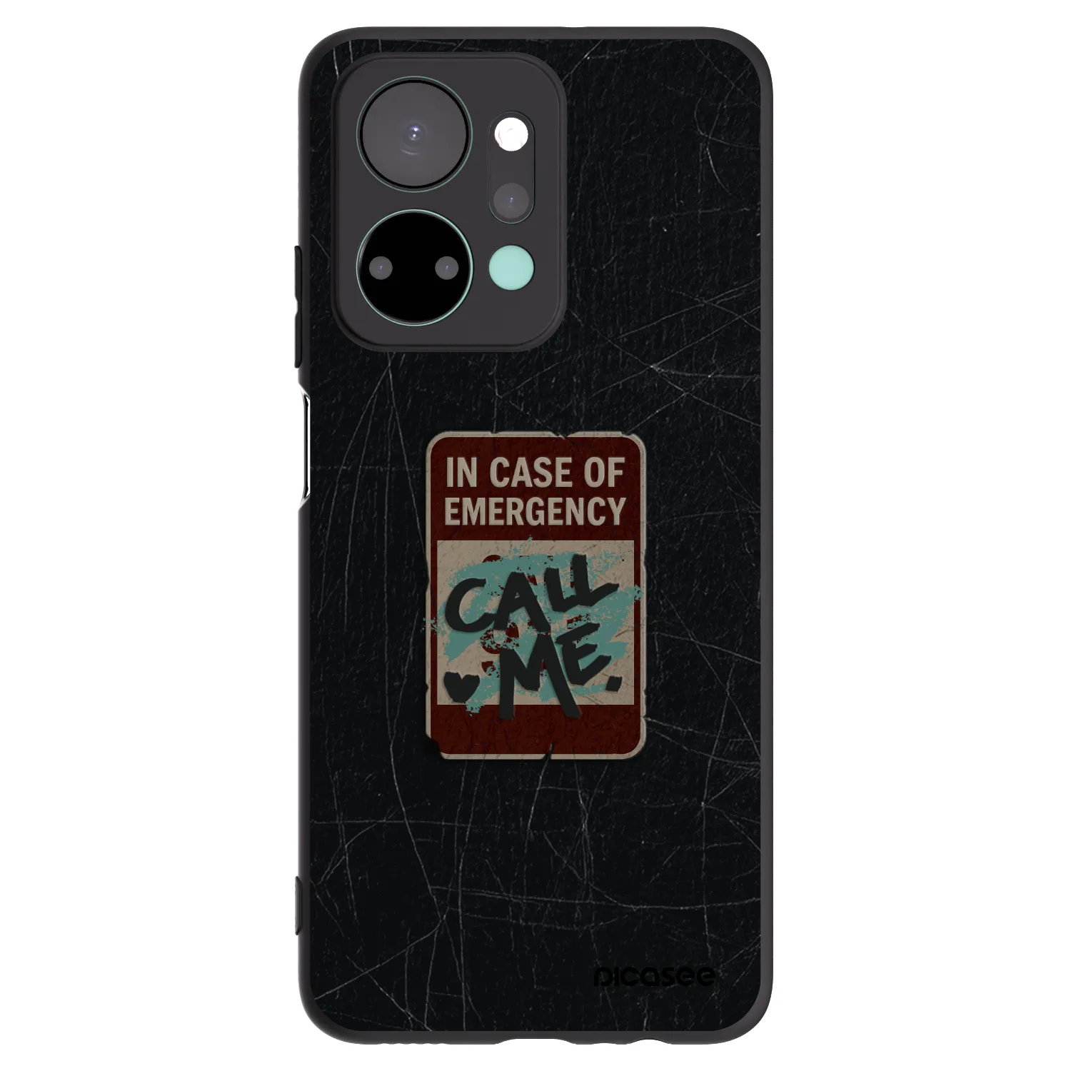 Picasee husă neagră din silicon pentru Honor X7a - EMERGENCY