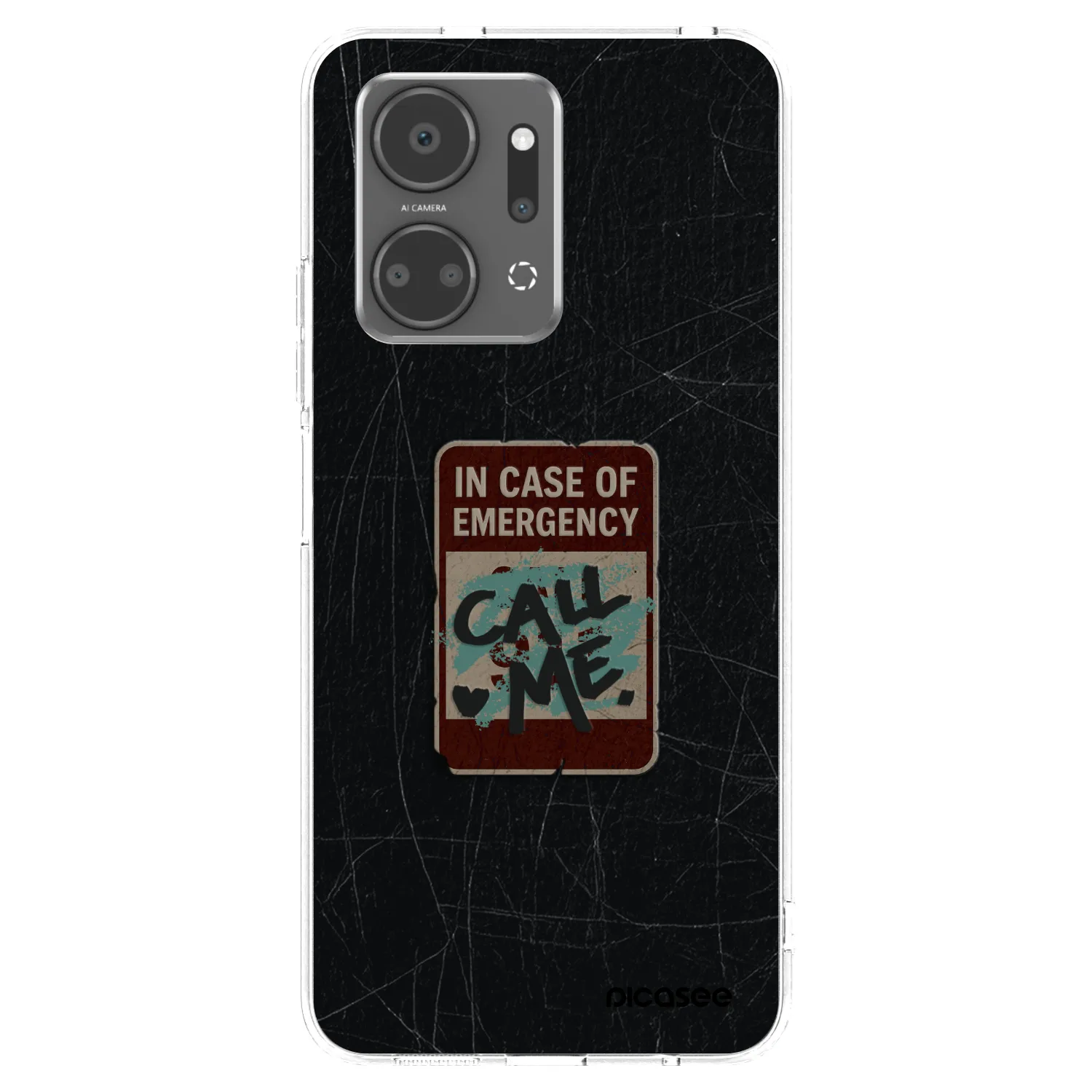 Picasee husă transparentă din silicon pentru Honor X7a - EMERGENCY