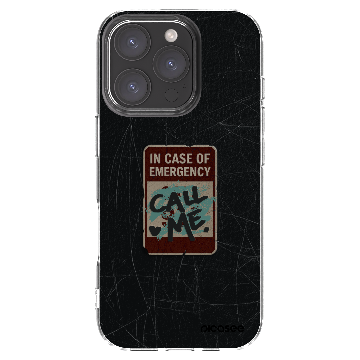 Picasee husă transparentă din silicon pentru Apple iPhone 16 Pro - EMERGENCY