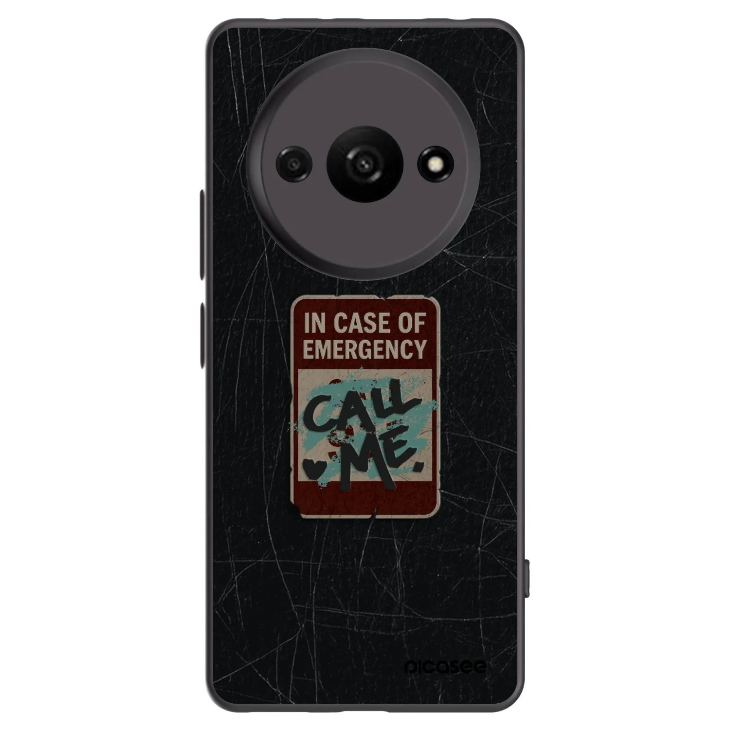 Picasee husă neagră din silicon pentru Xiaomi Redmi A3 - EMERGENCY