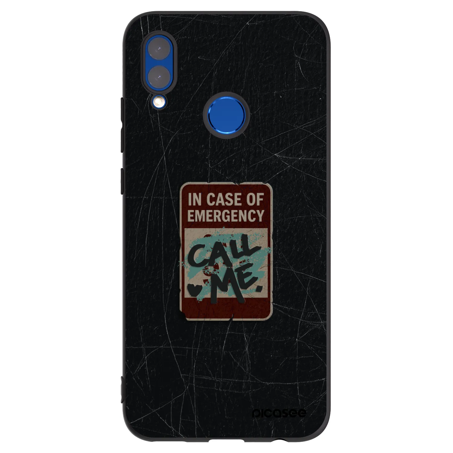 Picasee husă neagră din silicon pentru Honor 10 Lite - EMERGENCY