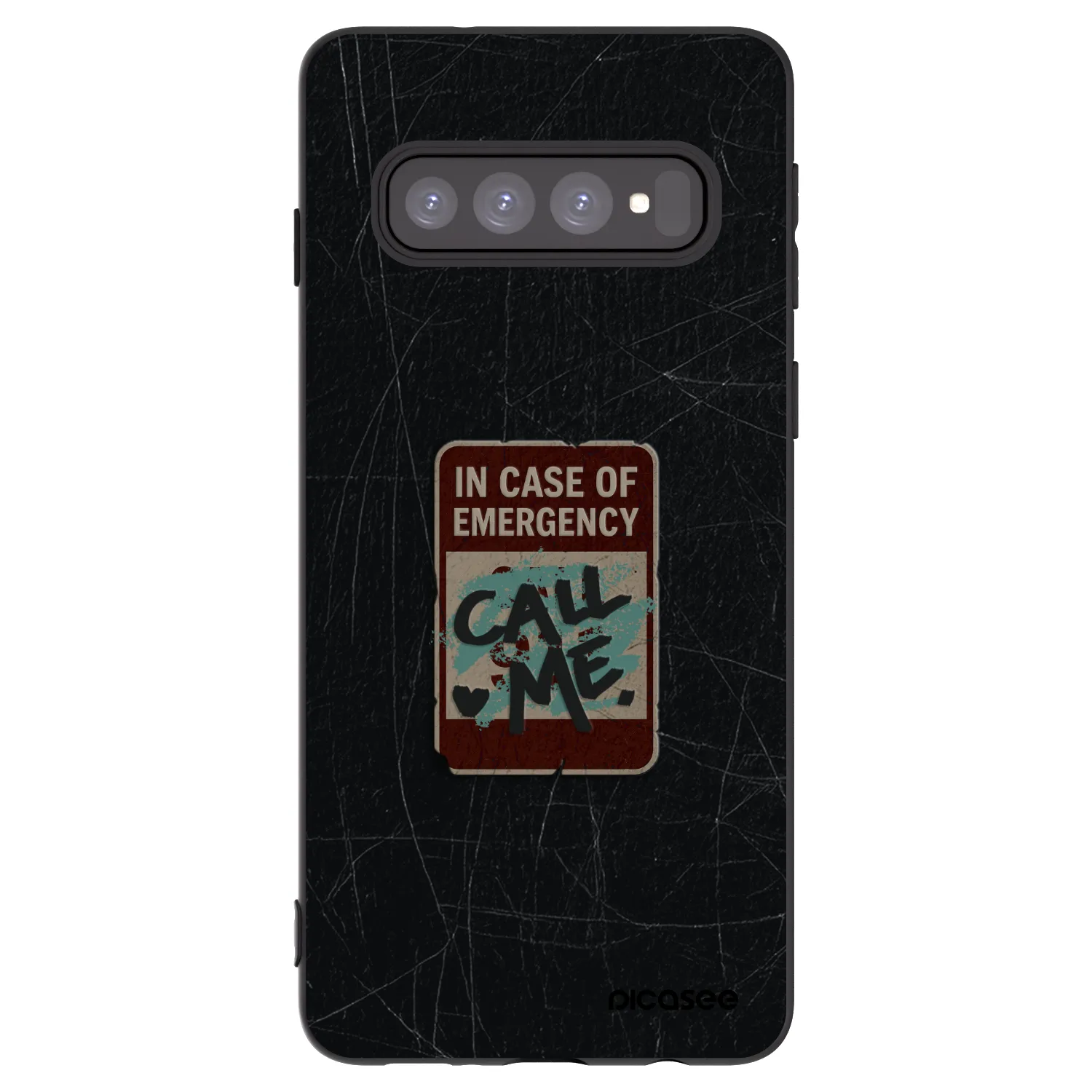 Picasee husă neagră din silicon pentru Samsung Galaxy S10 G973 - EMERGENCY