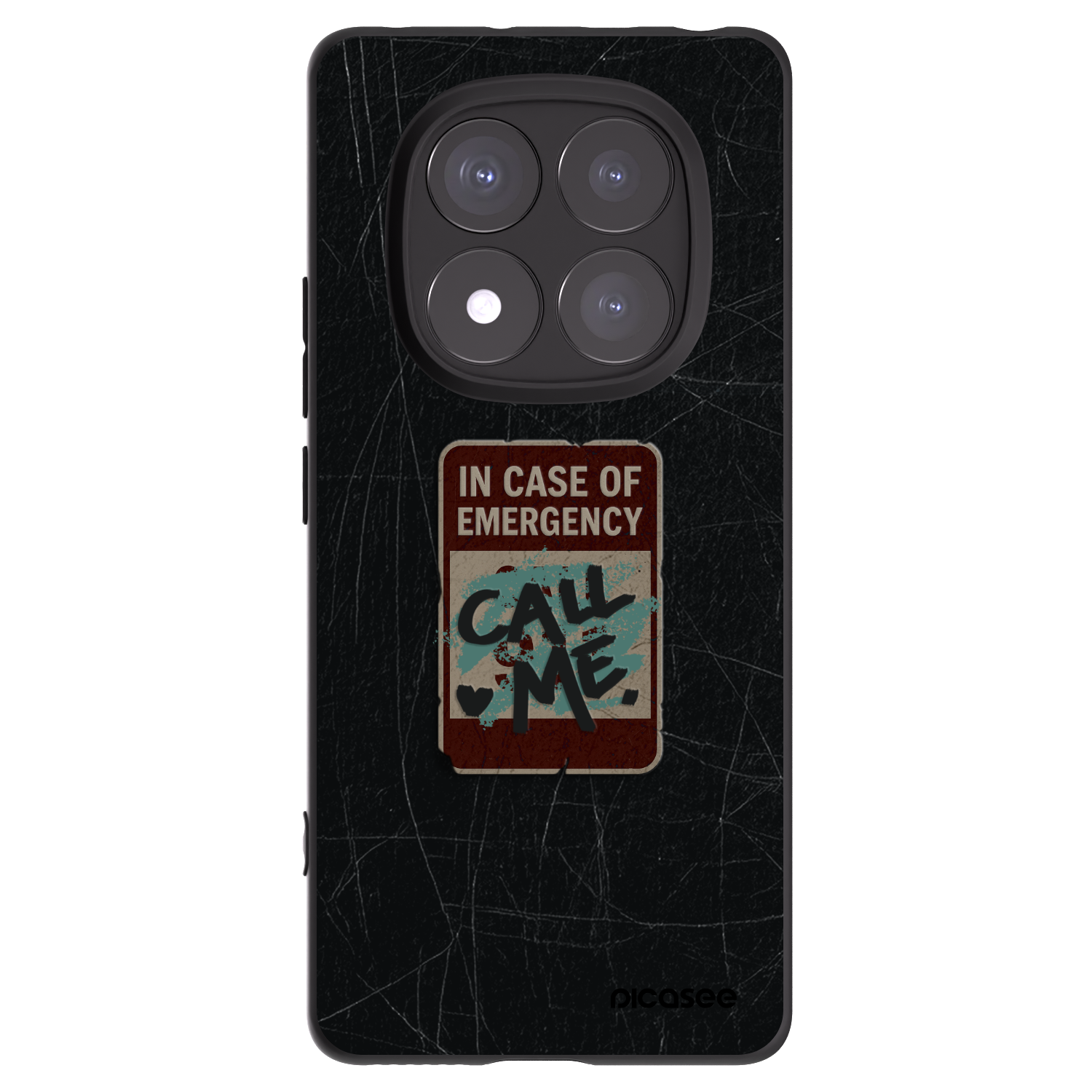 Picasee husă neagră din silicon pentru Xiaomi Redmi Note 14 Pro 5G - EMERGENCY