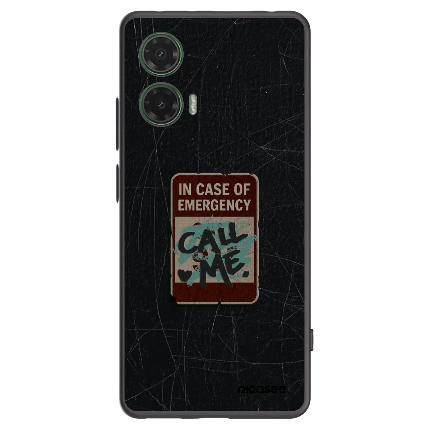 Picasee husă neagră din silicon pentru Motorola Moto G35 5G - EMERGENCY