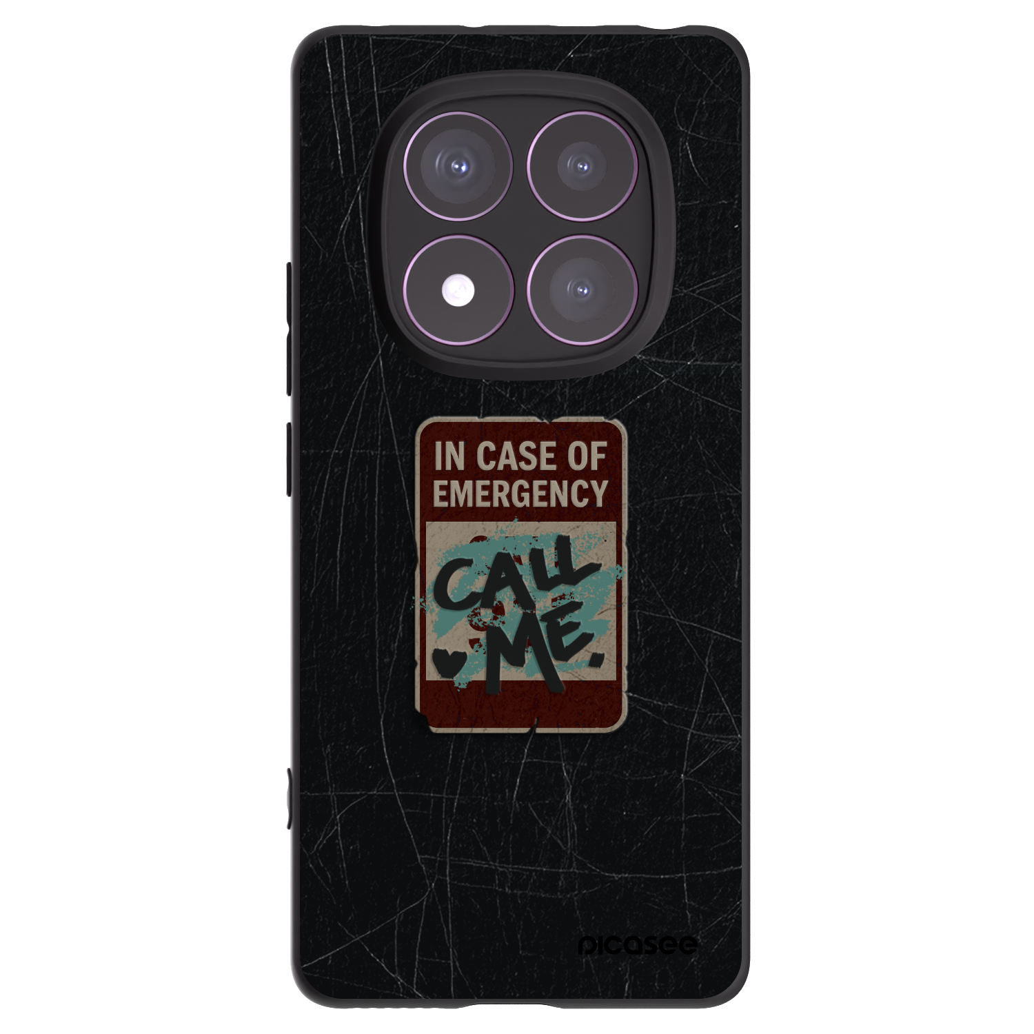 Picasee husă neagră din silicon pentru Xiaomi Redmi Note 14 Pro 4G - EMERGENCY