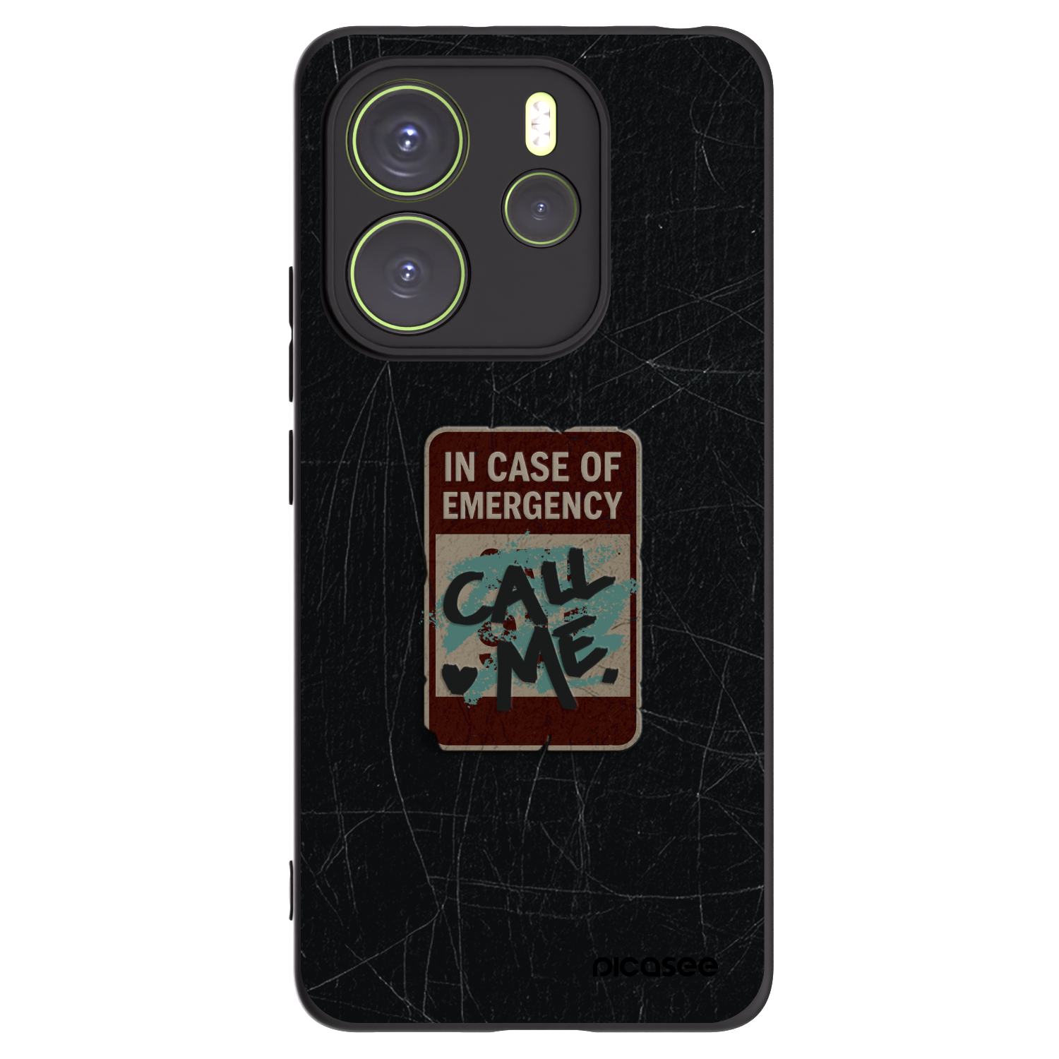 Picasee husă neagră din silicon pentru Xiaomi Redmi Note 14 4G - EMERGENCY