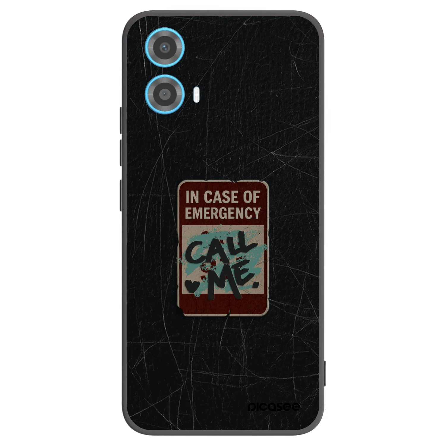 Picasee husă neagră din silicon pentru Motorola Moto G34 5G - EMERGENCY