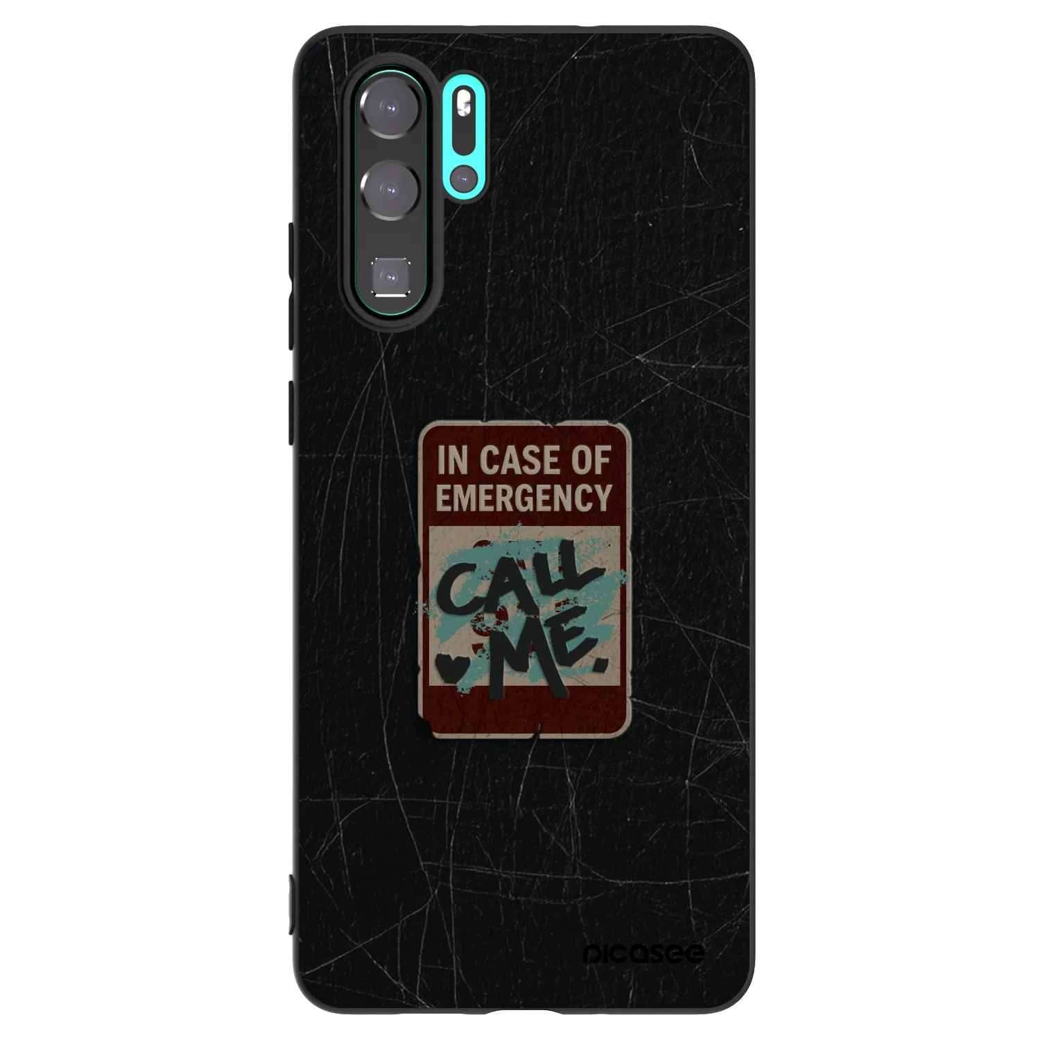 Picasee husă neagră din silicon pentru Huawei P30 Pro - EMERGENCY