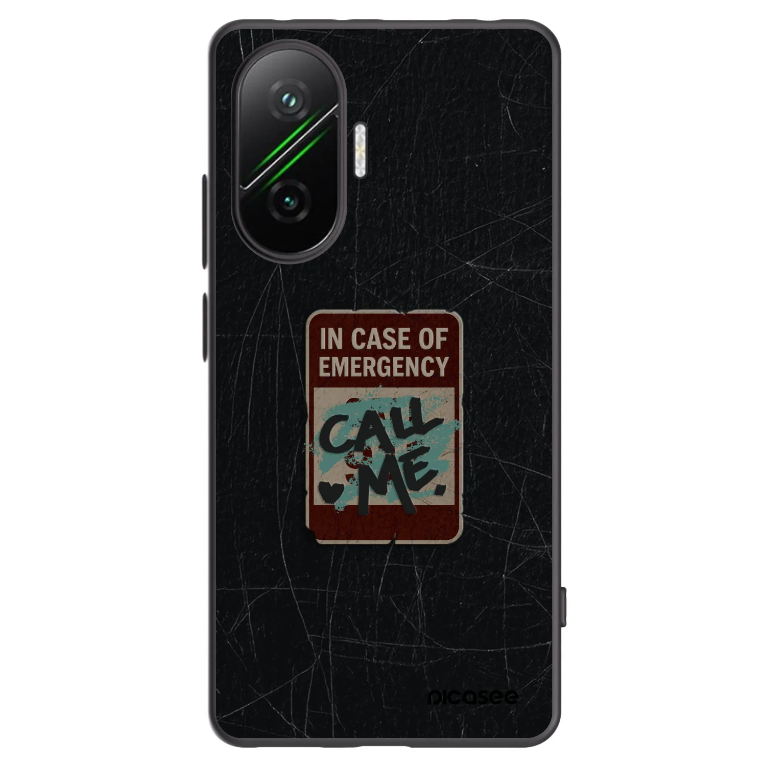 Picasee husă neagră din silicon pentru Xiaomi Poco F7 Pro 5G - EMERGENCY