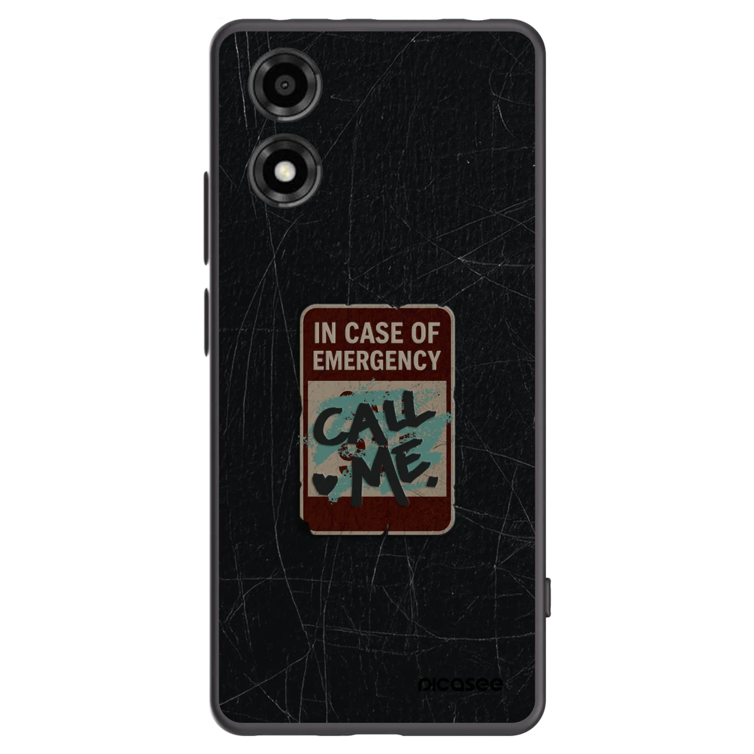 Picasee husă neagră din silicon pentru Motorola Moto E14 - EMERGENCY