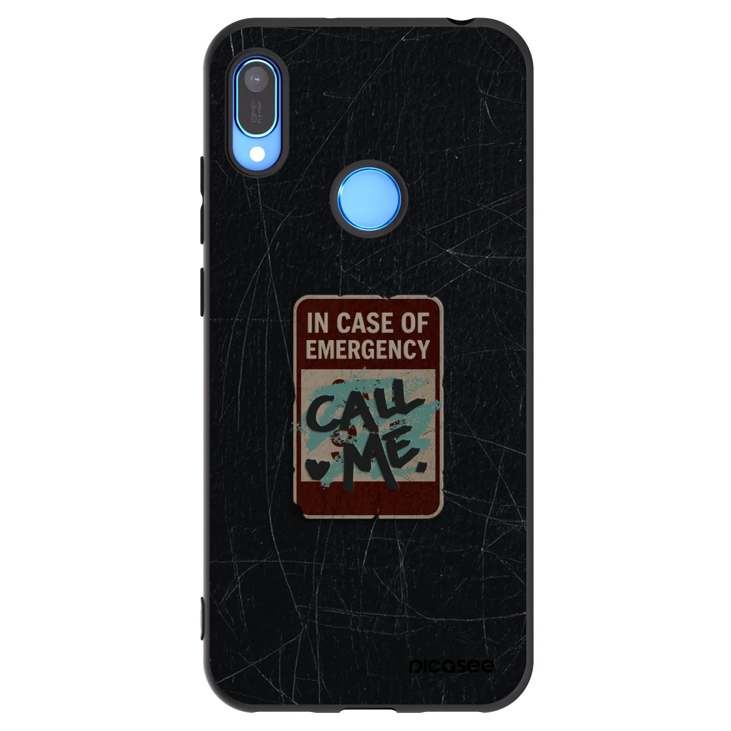 Picasee husă neagră din silicon pentru Huawei Y6 2019 - EMERGENCY