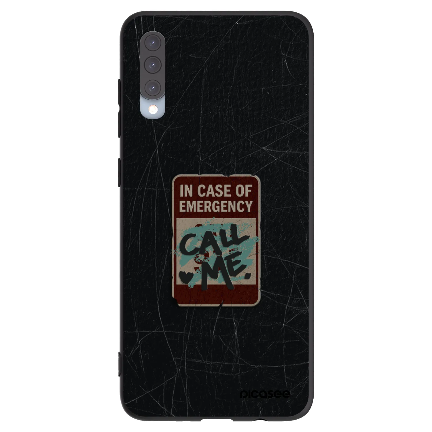 Picasee husă neagră din silicon pentru Samsung Galaxy A70 A705F - EMERGENCY
