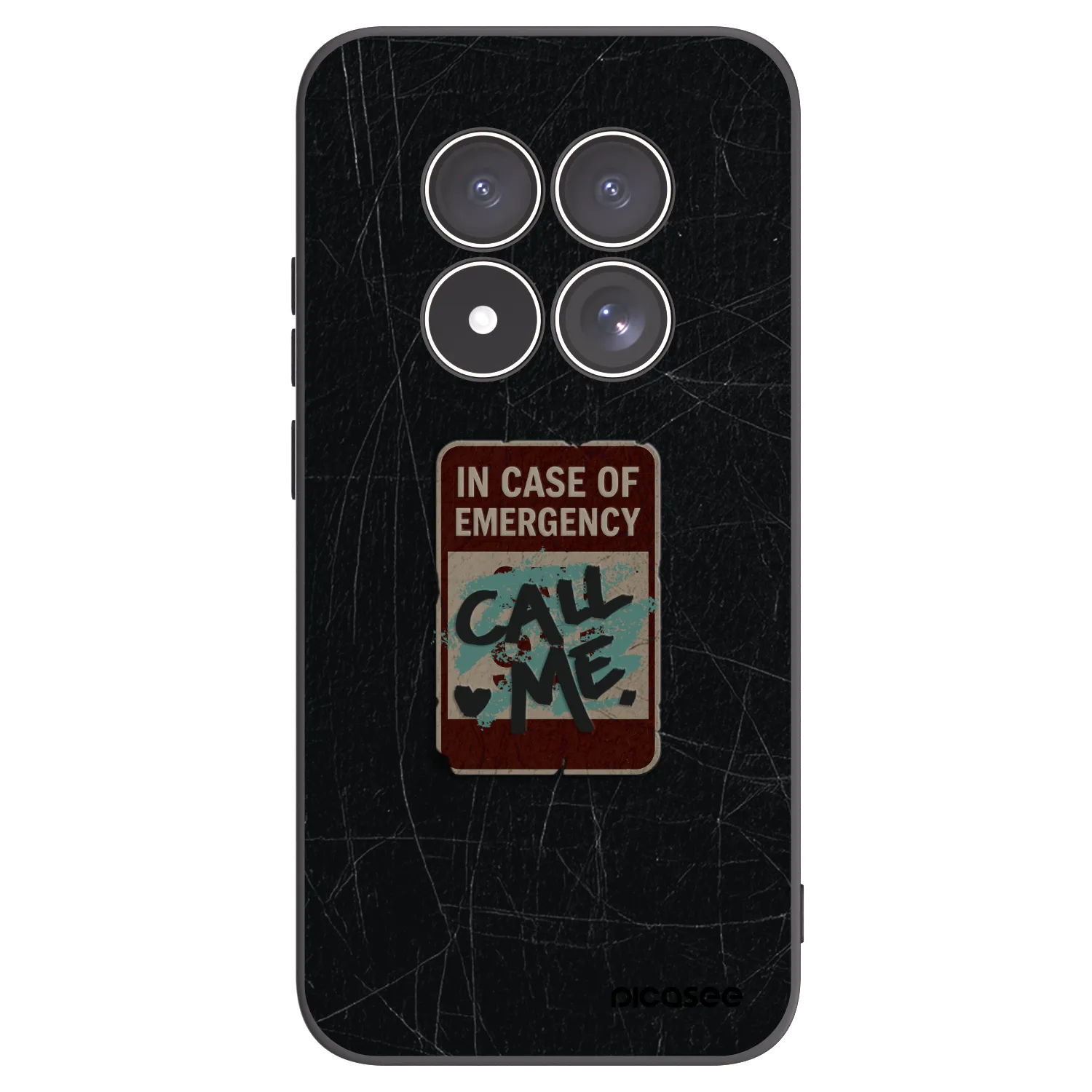 Picasee husă neagră din silicon pentru Xiaomi Redmi Note 15 Pro 4G - EMERGENCY