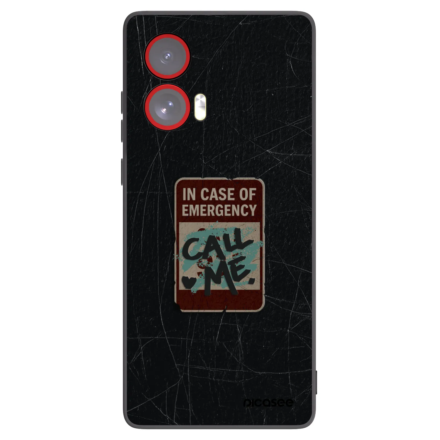 Picasee husă neagră din silicon pentru Motorola Edge 50 Fusion - EMERGENCY