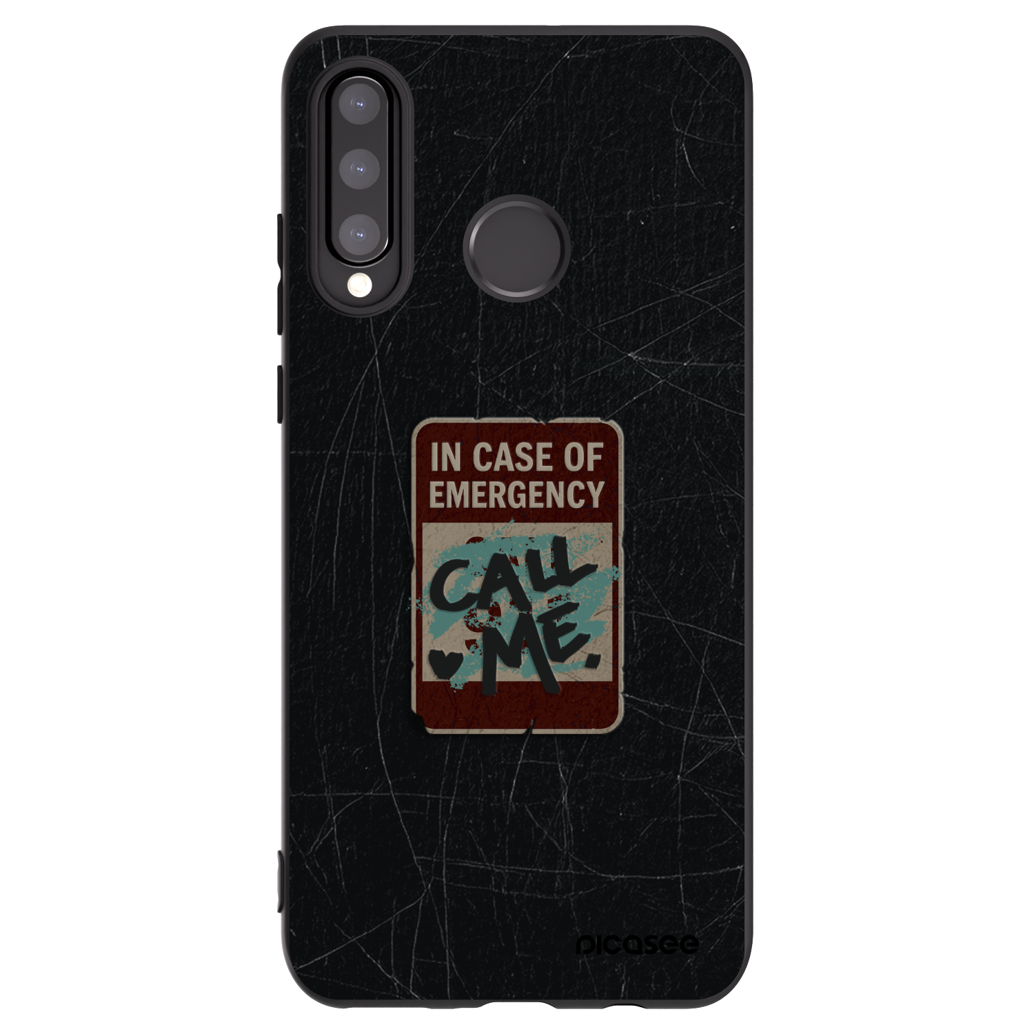 Picasee husă neagră din silicon pentru Huawei P30 Lite - EMERGENCY