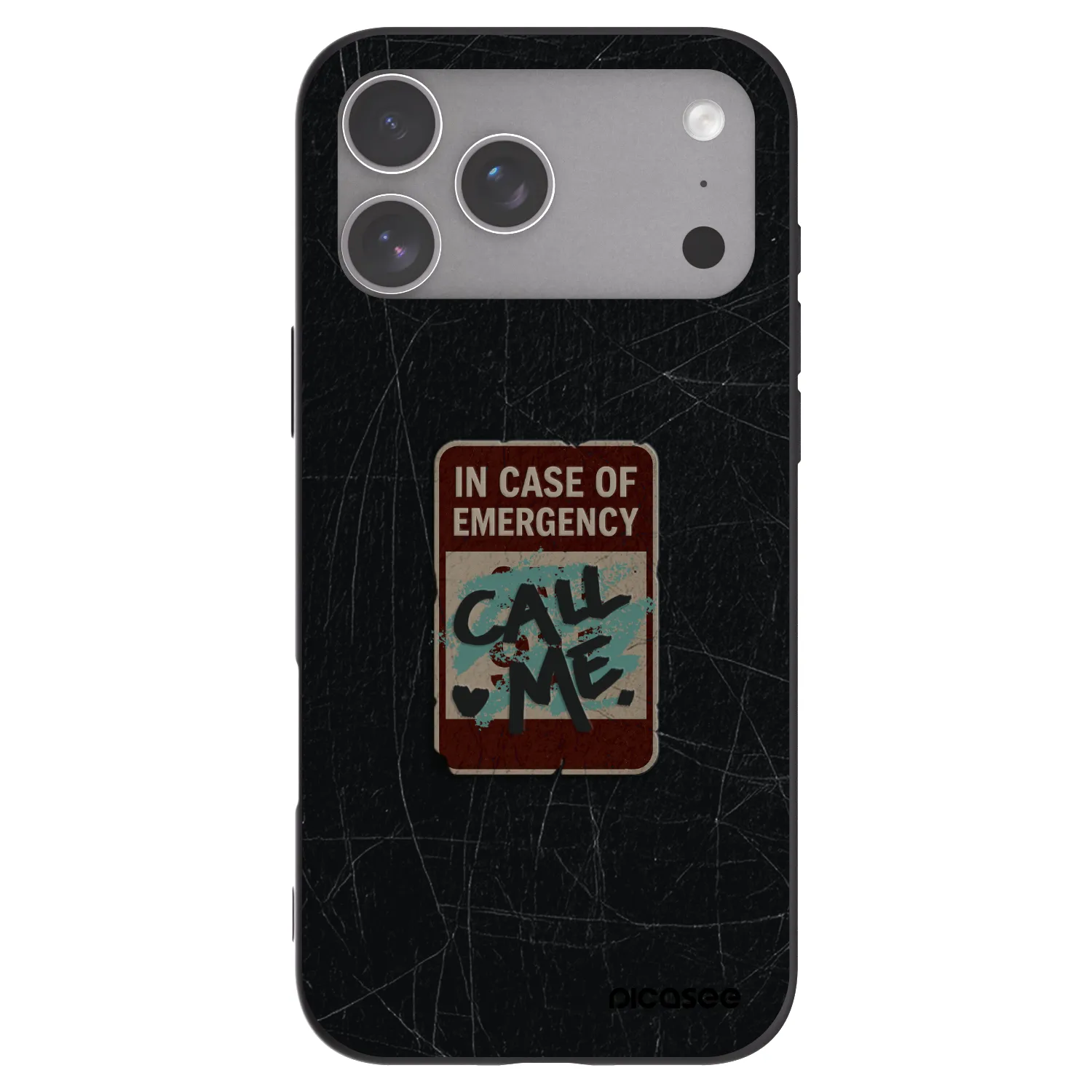 Picasee husă neagră din silicon pentru Apple iPhone 18 Pro Max - EMERGENCY
