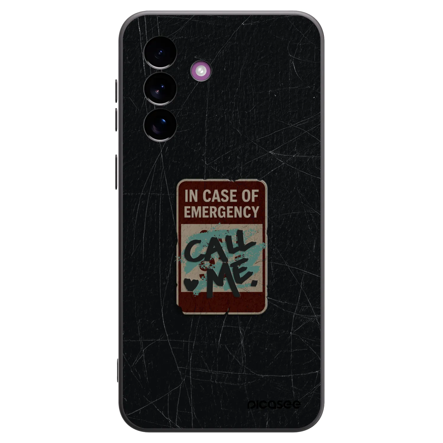 Picasee husă neagră din silicon pentru Samsung Galaxy A37 - EMERGENCY