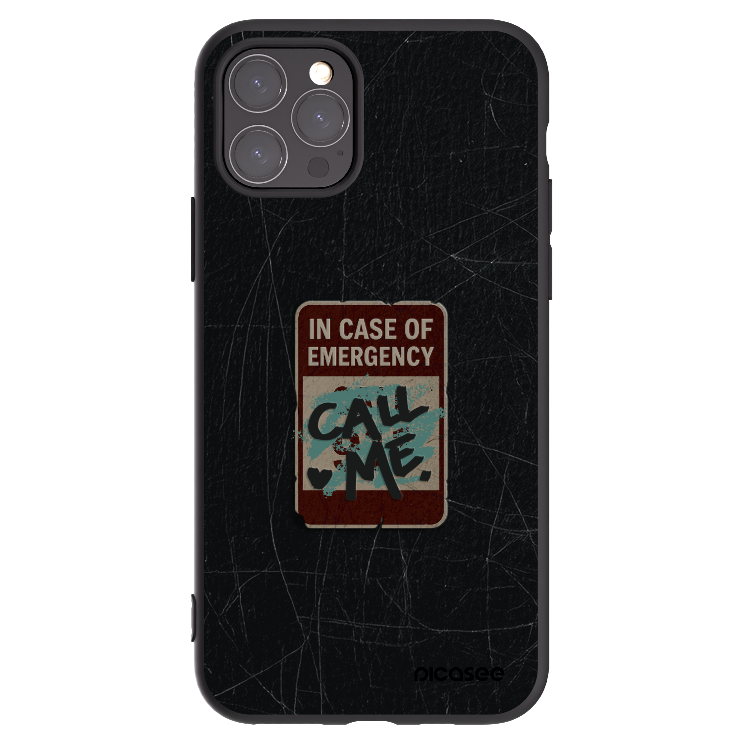 Picasee husă neagră din silicon pentru Apple iPhone 11 Pro - EMERGENCY
