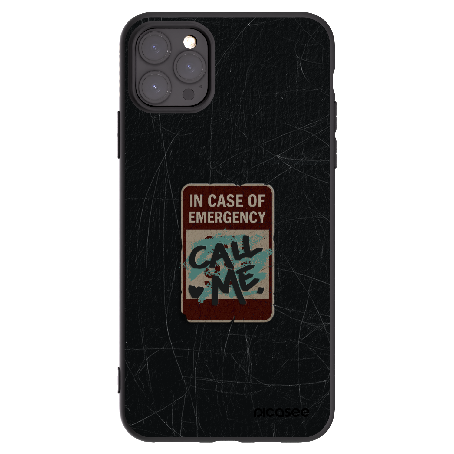 Picasee husă neagră din silicon pentru Apple iPhone 11 Pro Max - EMERGENCY