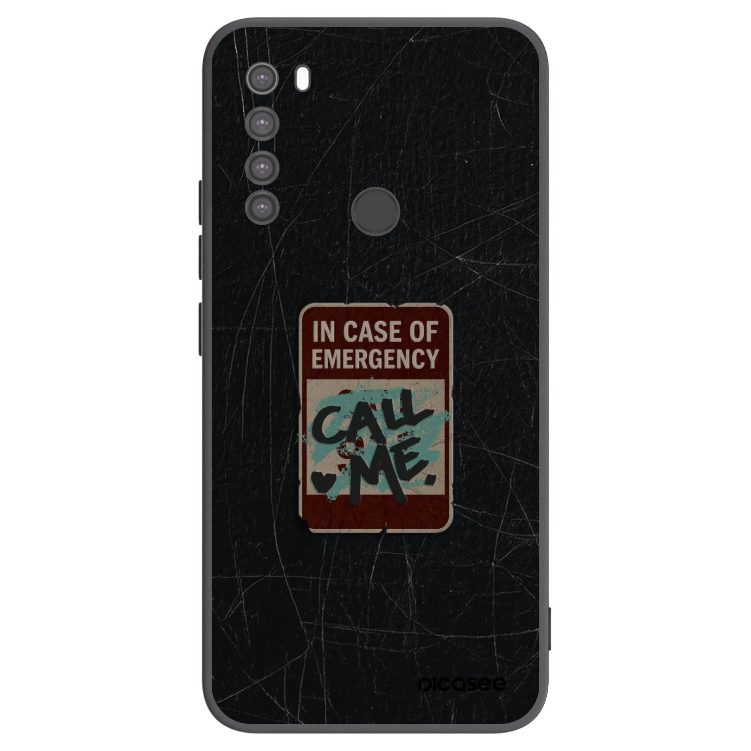 Picasee husă neagră din silicon pentru Xiaomi Redmi Note 8 - EMERGENCY