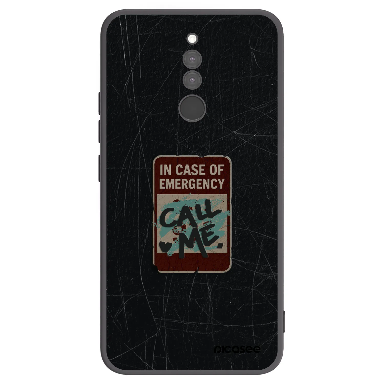 Picasee husă neagră din silicon pentru Xiaomi Redmi 8 - EMERGENCY