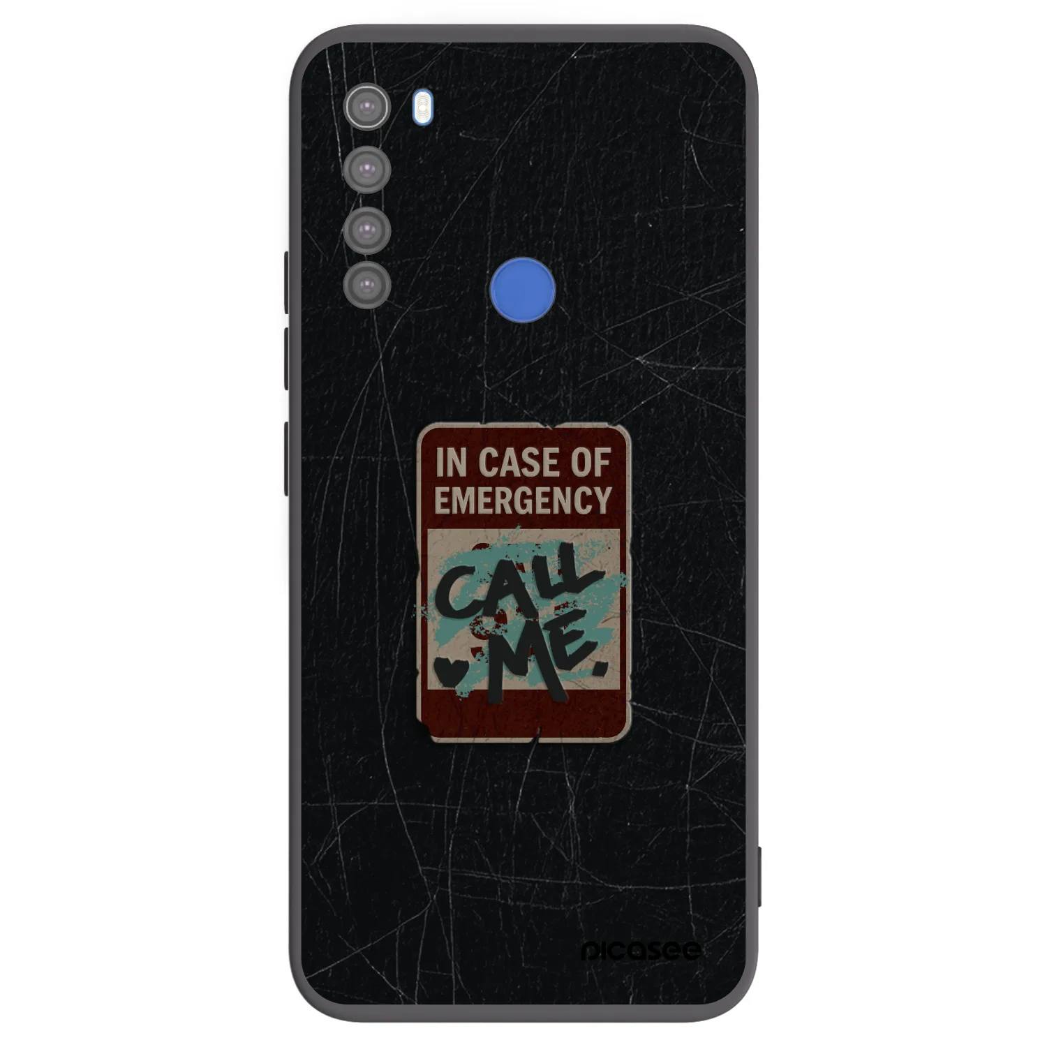 Picasee husă neagră din silicon pentru Xiaomi Redmi Note 8T - EMERGENCY