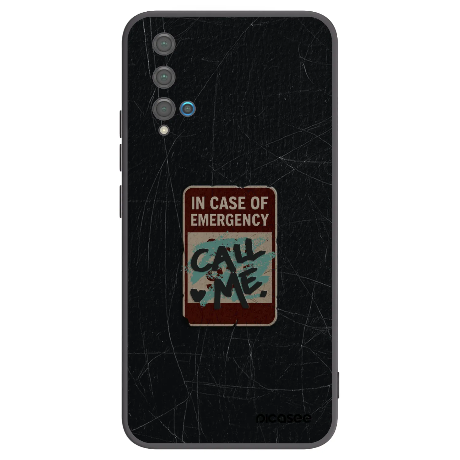 Picasee husă neagră din silicon pentru Huawei Nova 5T - EMERGENCY
