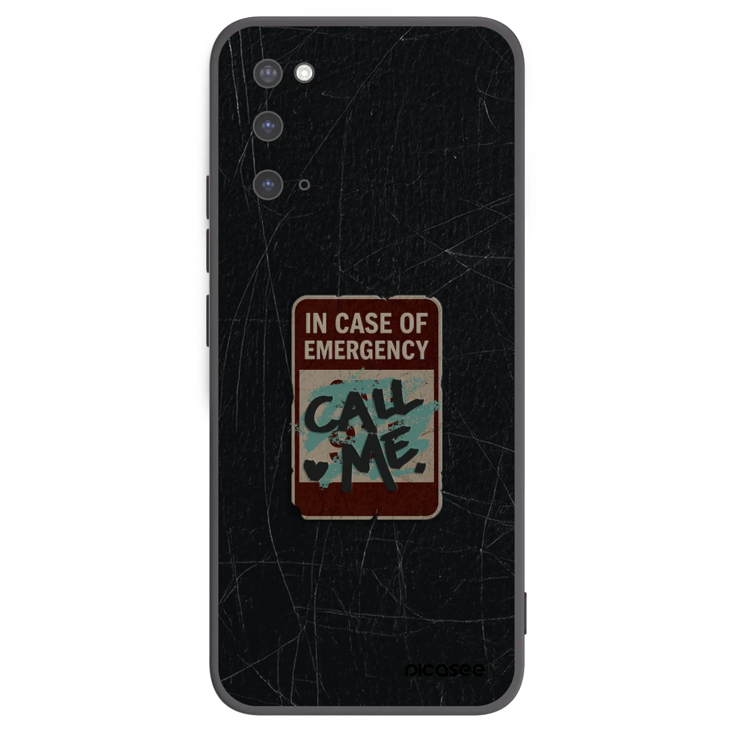 Picasee husă neagră din silicon pentru Samsung Galaxy S20 G980F - EMERGENCY