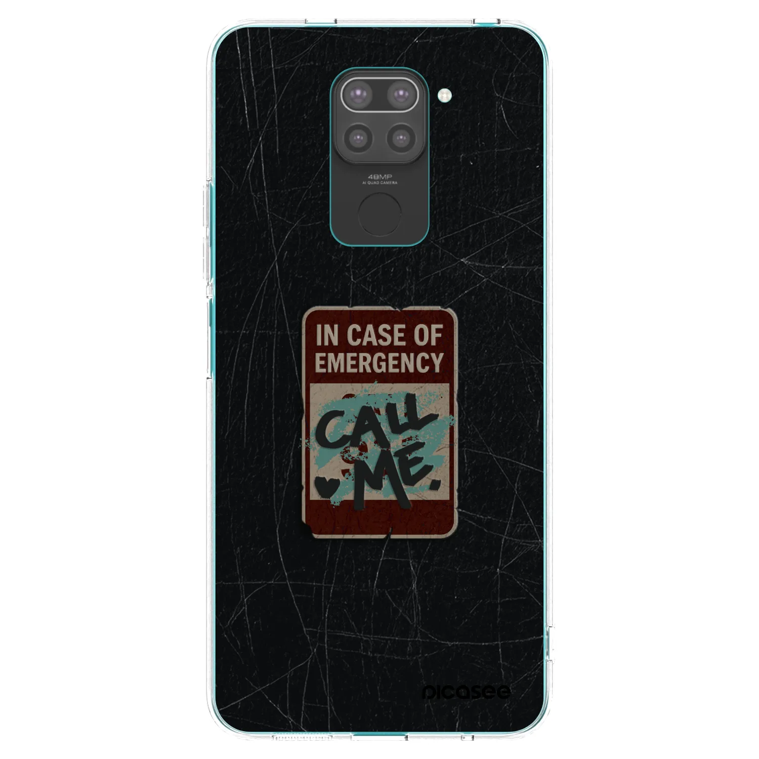 Picasee husă neagră din silicon pentru Xiaomi Redmi Note 9 - EMERGENCY