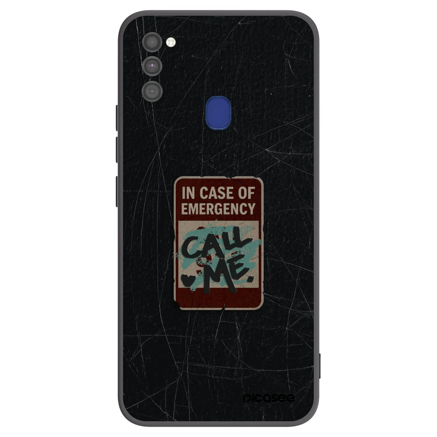 Picasee husă neagră din silicon pentru Samsung Galaxy M21 M215F - EMERGENCY