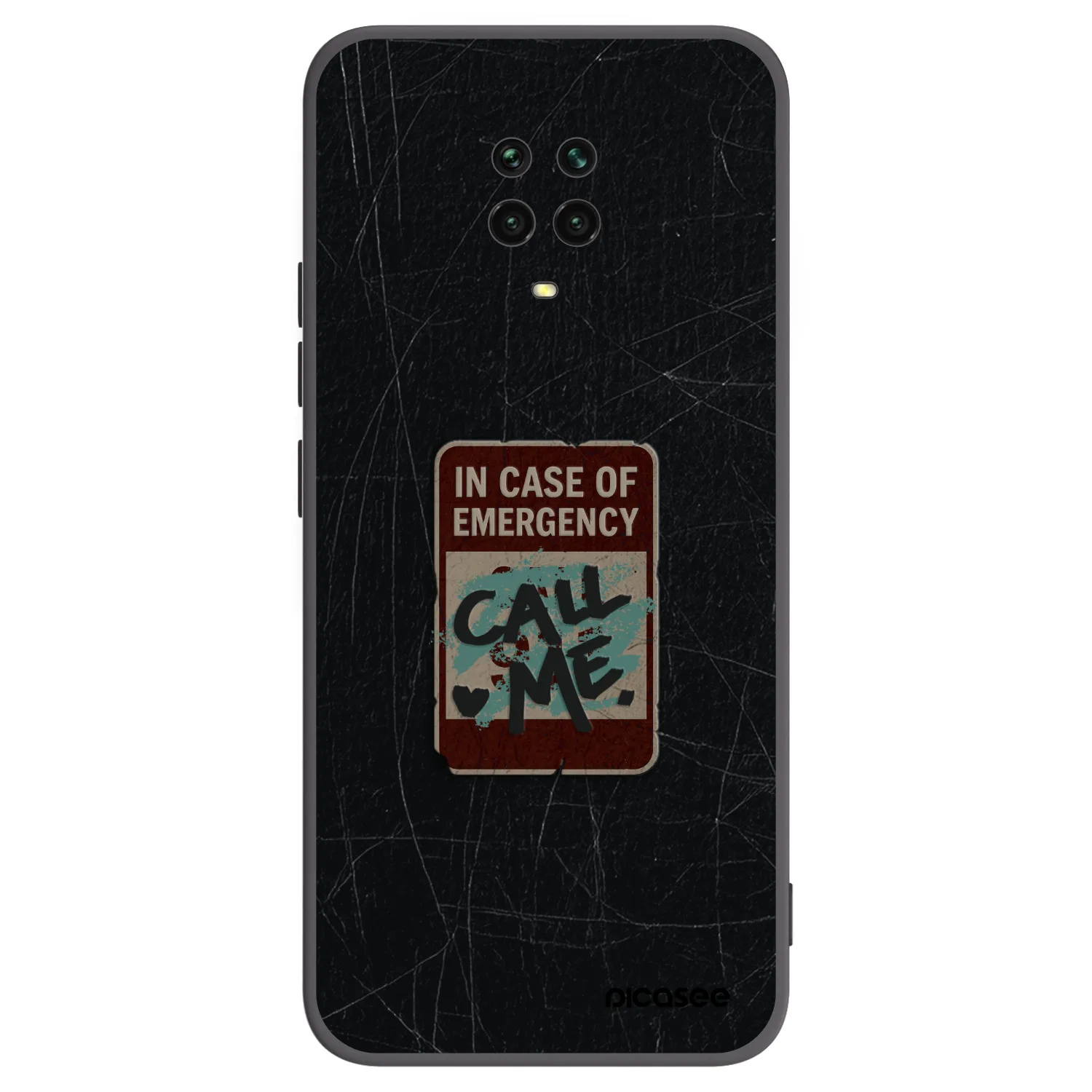 Picasee husă neagră din silicon pentru Xiaomi Redmi Note 9S - EMERGENCY