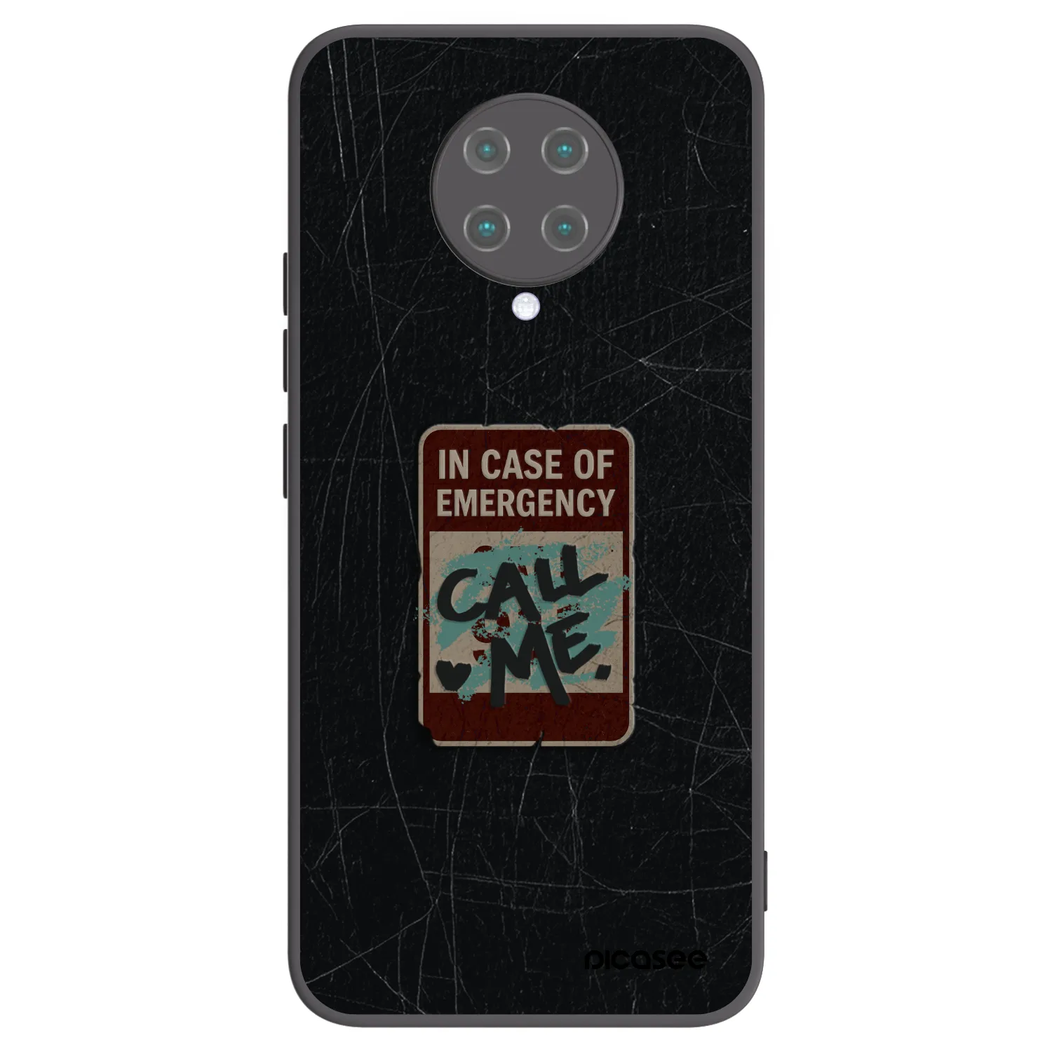 Picasee husă neagră din silicon pentru Xiaomi Poco F2 Pro - EMERGENCY