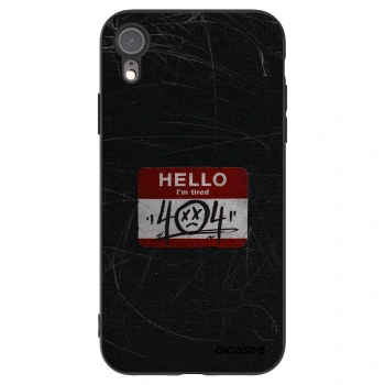 Picasee husă neagră din silicon pentru Apple iPhone XR - HELLO 404