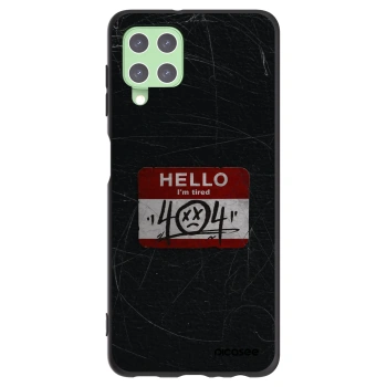 Picasee husă neagră din silicon pentru Samsung Galaxy A22 A225F 4G - HELLO 404