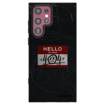 Picasee husă neagră din silicon pentru Samsung Galaxy S22 Ultra 5G - HELLO 404