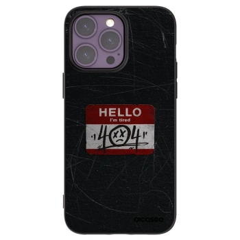 Picasee husă neagră din silicon pentru Apple iPhone 14 Pro Max - HELLO 404