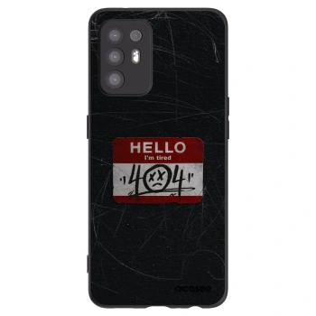 Picasee husă neagră din silicon pentru OPPO A94 5G - HELLO 404